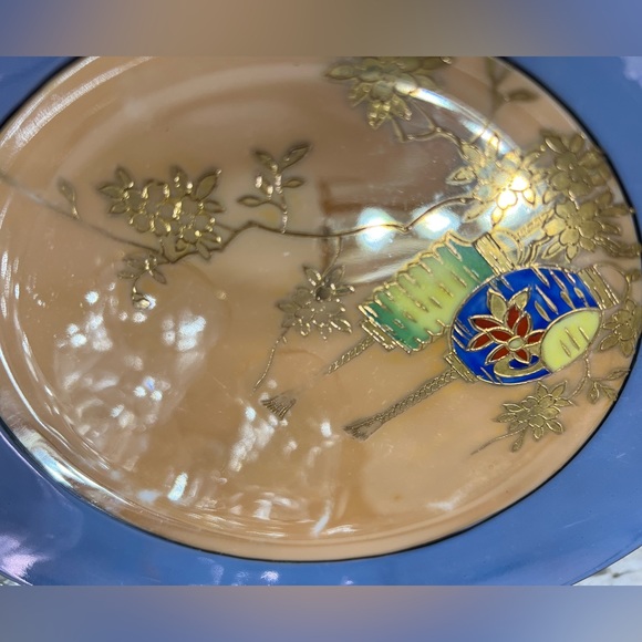 Super rare vintage Noritake China iridescent hand painted china 13 pieces - Picture 5 of 17